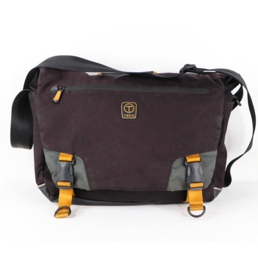Tumi T-Tech Spell Out Crossbody Messenger Bag Briefcase Carry On Travel Black
